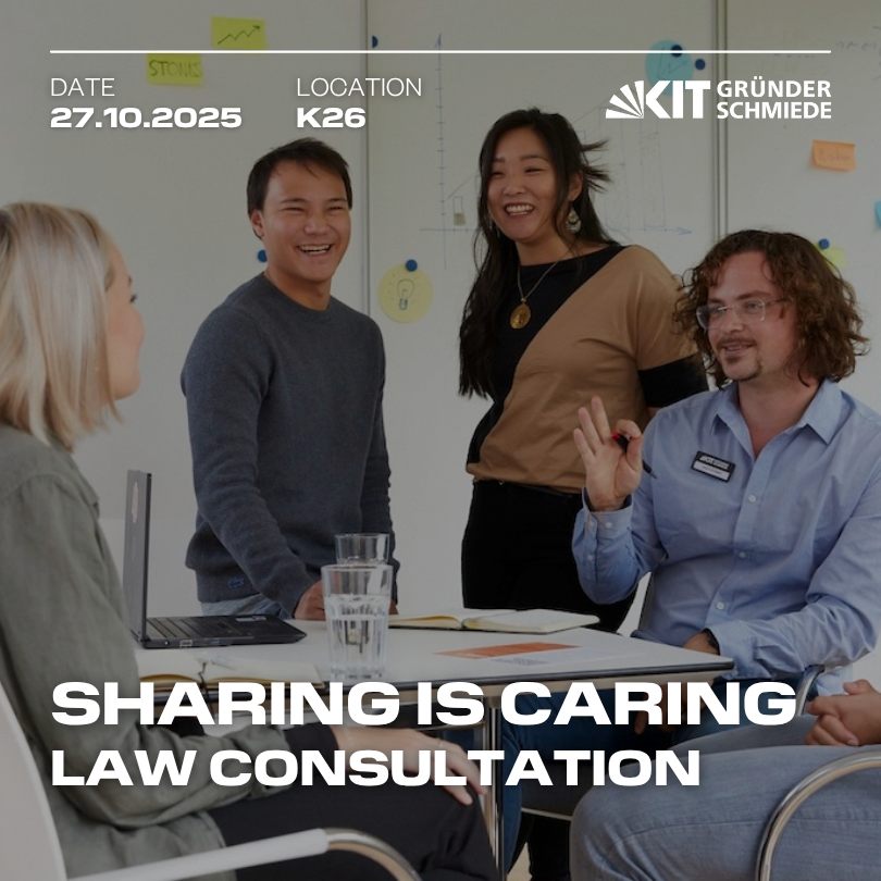 Sharing is Caring Law Consultation for Entrepreneurs at KIT.