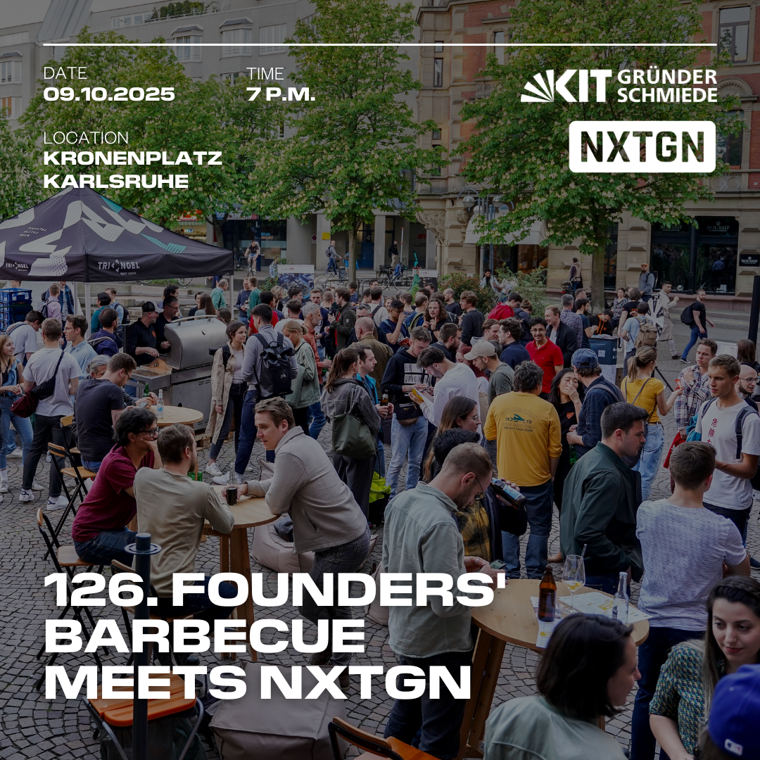 126. Founder's Barbecue meets NXTGN Event-Grafik der KIT Gründerschmiede.